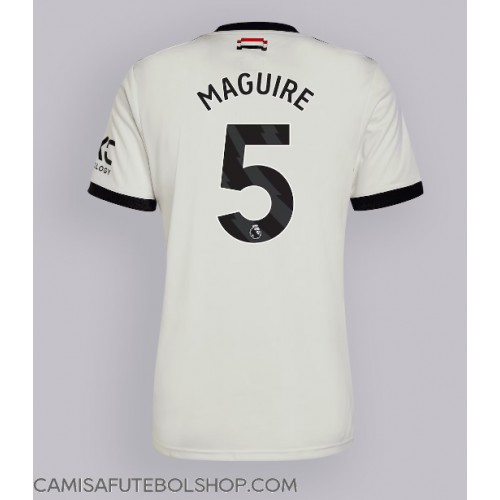 Camisa de time de futebol Manchester United Harry Maguire #5 Replicas 3º Equipamento 2024-25 Manga Curta